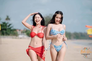 Mãn nhãn dàn người đẹp, hot-girl dự giải chạy bikini ở bãi biển