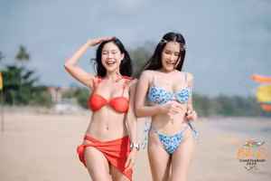 Mãn nhãn dàn người đẹp, hot-girl dự giải chạy bikini ở bãi biển