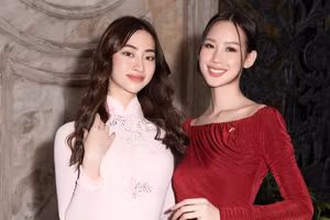 Hoa hậu Bảo Ngọc, Lương Thùy Linh duyên dáng với áo dài tại loạt sự kiện ở Ấn Độ