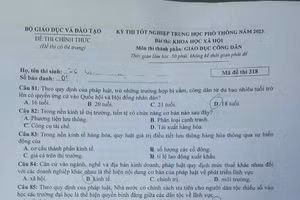 Gợi ý lời giải môn Giáo dục Công dân kỳ thi tốt nghiệp THPT 2023