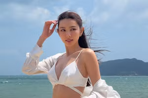 Hoa hậu Thùy Tiên gây sốt mạng với loạt ảnh khám phá miền Trung