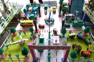 Góc đồ chơi do cô giáo trường Mầm non Chiềng Ban thực hiện. Ảnh NTCC.