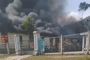 Hiện trường xảy ra vụ cháy.