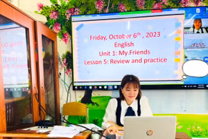 Giáo viên Tiếng Anh tỉnh Lâm Đồng dạy học trực tuyến cho học sinh tiểu học Hà Giang.