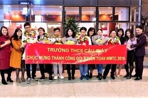 Những gương mặt ưu tú của đoàn học sinh quận Cầu Giấy tham dự cuộc thi WMTC.