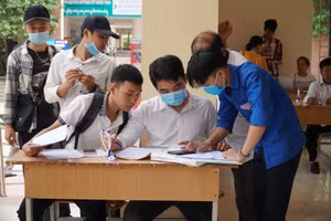 Tân sinh viên Trường ĐH Sư phạm Kỹ thuật Vinh (Nghệ An) nhập học đợt 1 năm 2020.