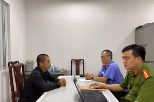 Đối tượng Trần Quang Thanh tại cơ quan điều tra