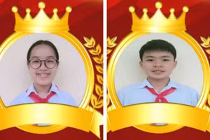 Em Phạm Kiều Trang thủ khoa môn Ngữ văn và Nguyễn Duy Hùng thủ khoa môn Vật lý