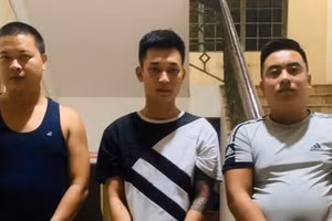 Nam, Tài và Quý tại Cơ quan Công an. Ảnh: Công an tỉnh Tuyên Quang