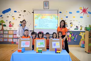 Trẻ hứng thú trải nghiệm Steam với đề tài "Chiếc xe của Thỏ trắng" 