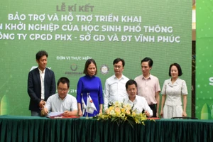 Công ty Cổ phần giáo dục PHX và Sở GD&ĐT Vĩnh Phúc ký kết hợp tác bảo trợ và hỗ trợ triển khai dự án khởi nghiệp của học sinh phổ thông.