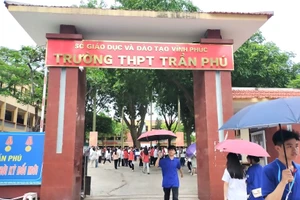 Hội đồng coi thi Trường THPT Trần Phú (TP Vĩnh Yên) có 696 thí sinh đăng ký dự thi với 29 phòng thi.