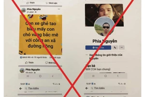 Hình ảnh chụp lại trên Facebook cá nhân việc P. đăng bài lăng mạ lực lượng công an. Ảnh: Công an tỉnh Hà Giang