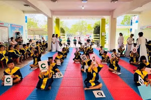 Hội thi Rung Chuông vàng do Trường MN Hoa Sen (thành phố Vĩnh Yên, Vĩnh Phúc) tổ chức. Ảnh: MN Hoa Sen