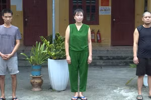 Nhóm đối tượng bị công an huyện Bình Xuyên khởi tố, bắt giam: Ảnh: Công an huyện Bình Xuyên.