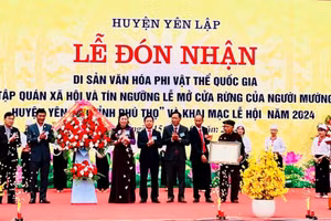Tập quán xã hội và tín ngưỡng Lễ mở cửa rừng của người Mường huyện Yên Lập (Phú Thọ) được công nhận là di sản văn hóa phi vật thể quốc gia.