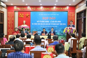 Quang cảnh buổi họp báo.