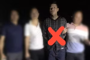 Nguyễn Quang Tuấn khi bị bắt giữ tại Kiên Giang. (Ảnh: Công an tỉnh Vĩnh Phúc)