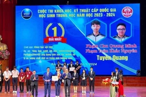 Dự án của thầy và trò Trường THPT Chuyên Tuyên Quang đạt giải Nhất.