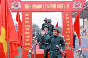 Ngày hội tòng quân năm 2023 tại Vĩnh Phúc. (Ảnh tư liệu)