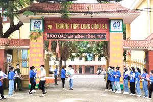 Điểm thi Trường THPT Long Châu Sa.
