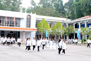 Trường THPT Chuyên Tuyên Quang, địa điểm diễn ra thi kỳ thi chọn học sinh giỏi lớp 9 THCS cấp tỉnh. Ảnh: Huy Hoàng (chụp trước tháng 5/2021). 