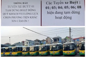 6/8 tuyến xe buýt tại Vĩnh Phúc tạm dừng hoạt động