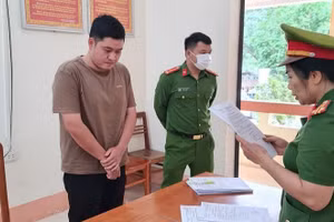 Trần Trung Hiếu bị cơ quan Công an khởi tố. Ảnh: Công an tỉnh Hà Giang