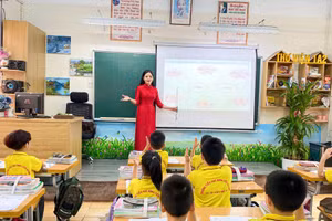 Hơn 12 năm đứng trên bục giảng, cô giáo trẻ Đinh Thị Ngân luôn nhiệt huyết với sự nghiệp giáo dục.