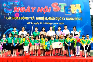 Trẻ trường Mầm non Ánh Sao tích cực tiếp cận, trải nghiệm các hoạt động giáo dục Stem cấp TP Việt Trì.