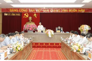 Thường trực Ban Bí thư Võ Văn Thưởng phát biểu tại buổi làm việc