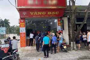Tiệm vàng nơi xảy ra vụ cướp.