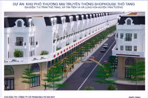 Phối cảnh dự án Khu phố thương mại truyền thống Shophouse Thổ Tang.