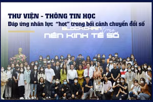 Hội thảo Chuyển đổi số và quản lý tri thức trong các tổ chức thu hút sự quan tâm của gần 300 sinh viên và hơn 60 đại biểu đến từ 35 đơn vị trong cả nước - Ảnh: Khoa Thư viện - Thông tin học.