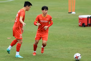 Minh Vương chính thức trở lại tập luyện cùng đội tuyển Việt Nam