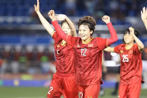 Tuyển nữ Việt Nam vừa có chiến thắng Maldives với tỷ số 16-0.