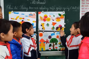 Học sinh hào hứng với những tiết Mĩ thuật. Ảnh minh họa/INT