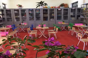 Một góc thư viện của trường Tiểu học Trường Thành 