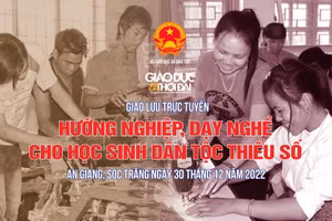 Giao lưu trực tuyến "Hướng nghiệp, dạy nghề cho Học sinh dân tộc thiểu số"