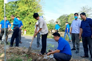 Thanh niên An Giang trồng hơn 8.000 cây xanh sau lễ phát động.