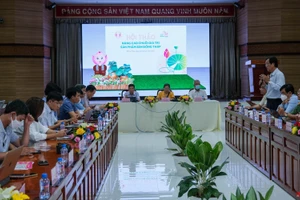 Quang cảnh buổi họp báo Lễ hội sen Đồng Tháp 2022.