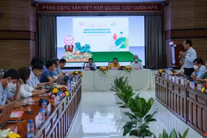 Quang cảnh buổi họp báo Lễ hội sen Đồng Tháp 2022.