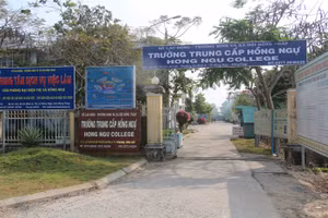 Khu cách ly tập trung Trường Trung cấp Hồng Ngự (ảnh Văn Khương)