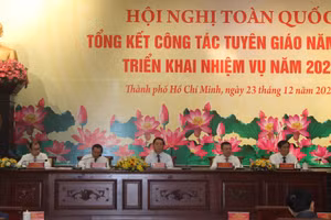 Lãnh đạo Ban Tuyên giáo Trung ương chủ trì hội nghị.