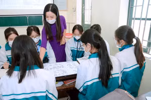 Ở Trường C THPT Hải Hậu, giáo dục đạo đức lối sống là tạo niềm tin trong cuộc sống cho học sinh.