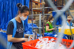 Công nhân nhà máy may tại Nghệ An.