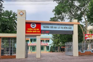 Trường Tiểu học Lê Thị Hồng Gấm nơi xảy ra vụ việc.