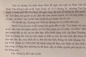 Quảng Trị: Mở lại phiên tòa "nói xấu lãnh đạo tỉnh" vào ngày 30 – 31/3