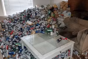 Kinh hoàng căn nhà ngập rác với hơn 8.000 vỏ chai lọ, thực phẩm thối rữa 