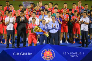 Quá nửa đội hình Sài Gòn FC ra đi ngay sau chiến tích hạng ba. (Ảnh: VPF).